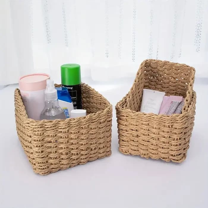 Ensemble de 3 paniers de rangement tressés