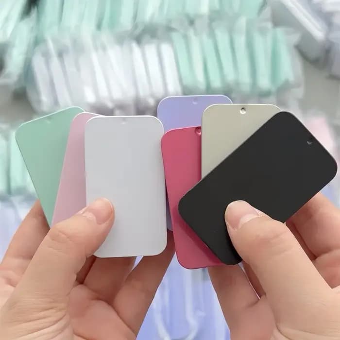 Petite boîte en fer à couvercle coulissant couleur Macaron