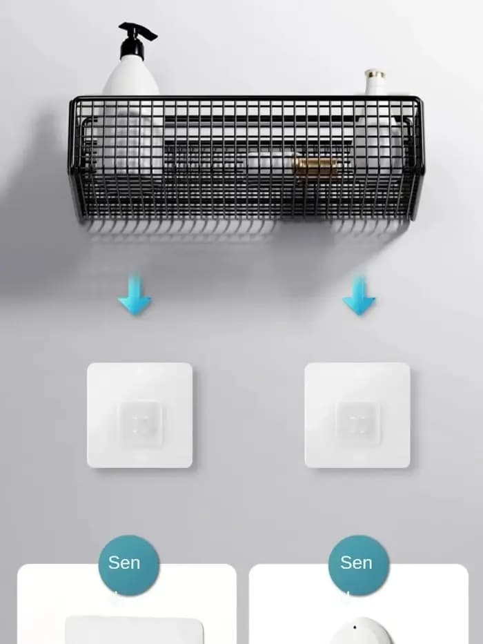 Étagère de rangement murale sans perçage pour salle de bain