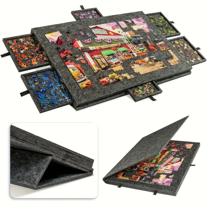 1 ensemble de Table de rangement pour Puzzle peu encombrant