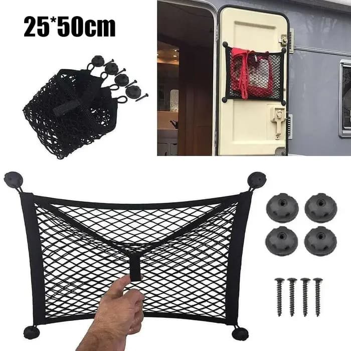 Filet de rangement élastique pour coffre de voiture, super grand, adapté aux camions, camping-cars,