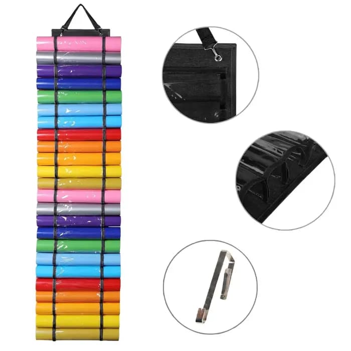 48 organisateur de rangement en vinyle-support de rouleau de vinyle support mural/à-dessus de la porte