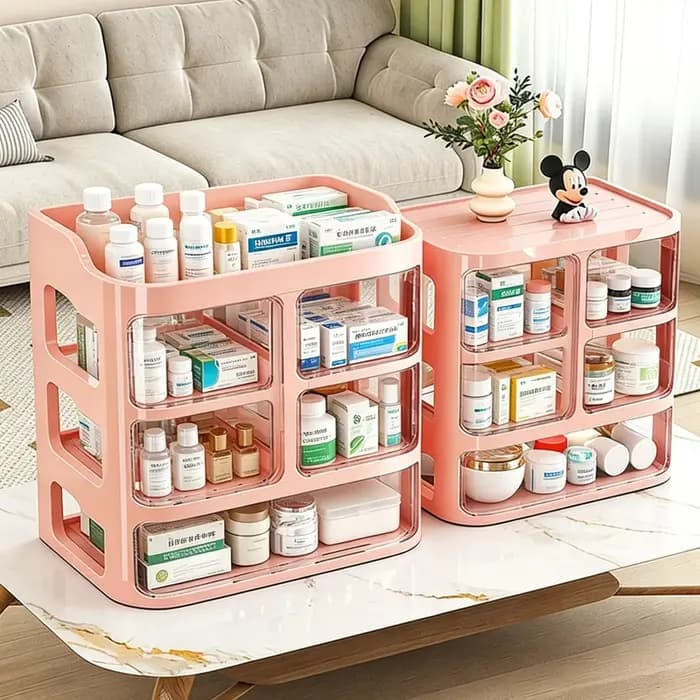 Boîte de rangement multifonctionnelle de grande capacité pour cosmétiques