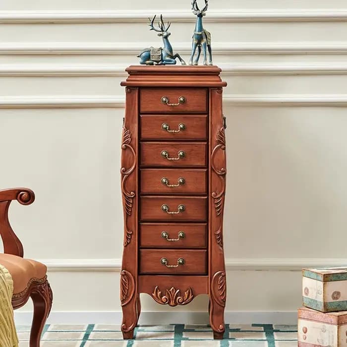 Armoire à bijoux en bois massif