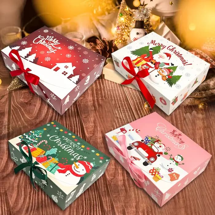 Grands coffrets cadeaux de noël avec couvercles