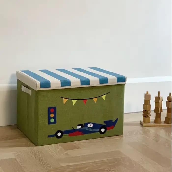 Hler-Boîte de rangement pour livres pour enfants avec couvercle