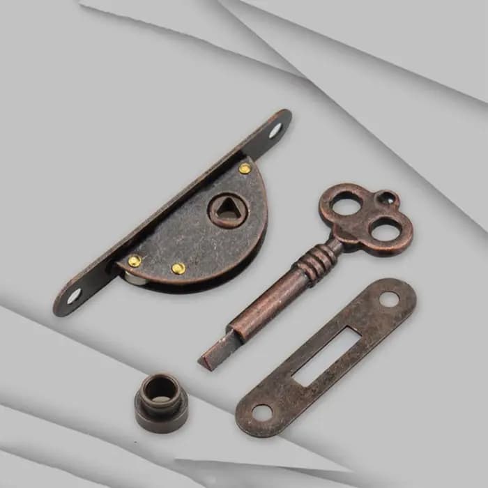 Serrure de porte d'armoire en Bronze de Style Vintage Antique