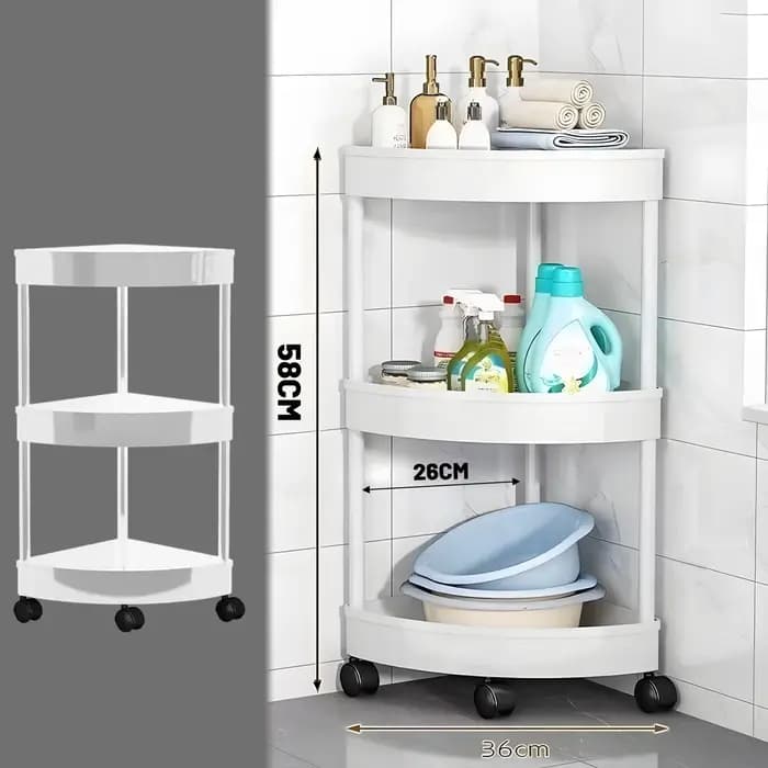 Support de rangement mobile multicouche avec roues pivotantes, petit chariot, étagère pour collation