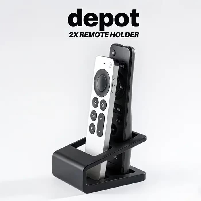 1 double-compartment remote control storage rack