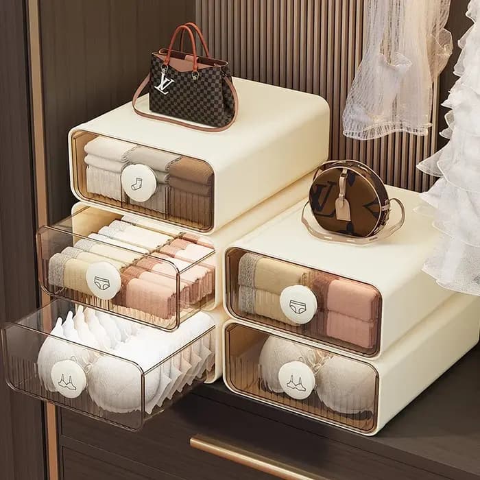 Boîte de rangement transparente pour sous-vêtements