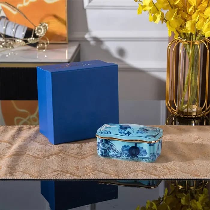 Boîte de rangement en céramique pour la maison