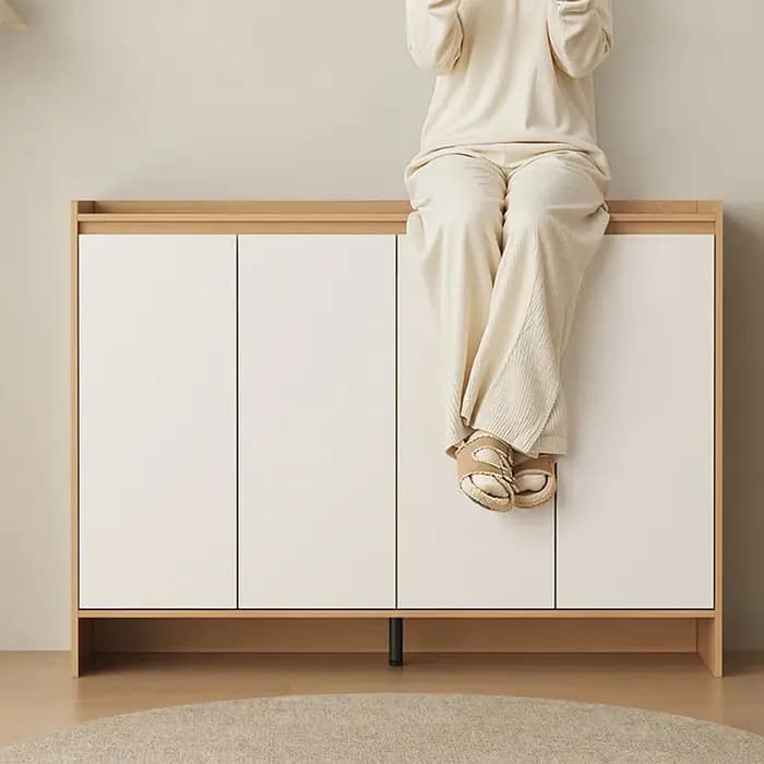Meuble à chaussures vertical en bois