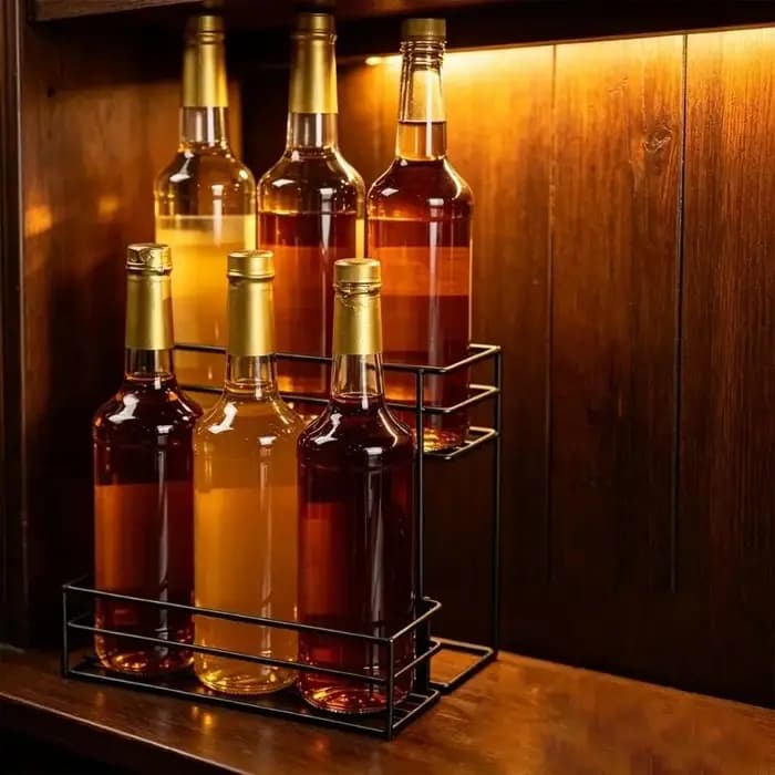 Support rangement bouteilles comptoir