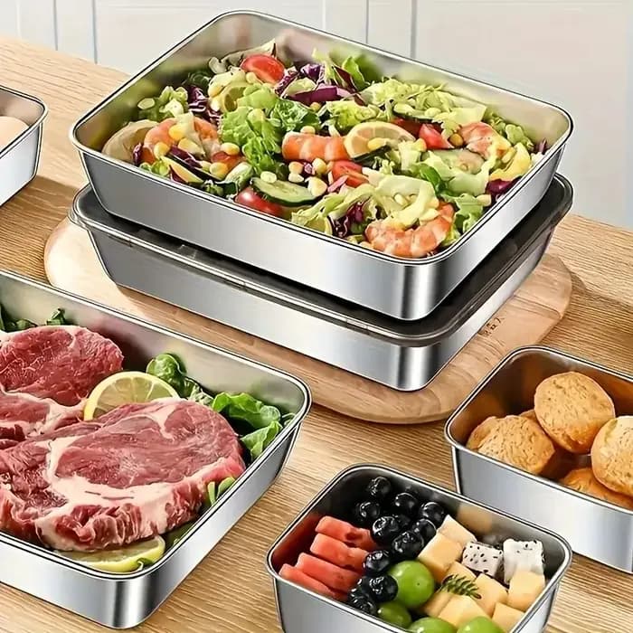 Ensemble de contenants alimentaires en acier inoxydable