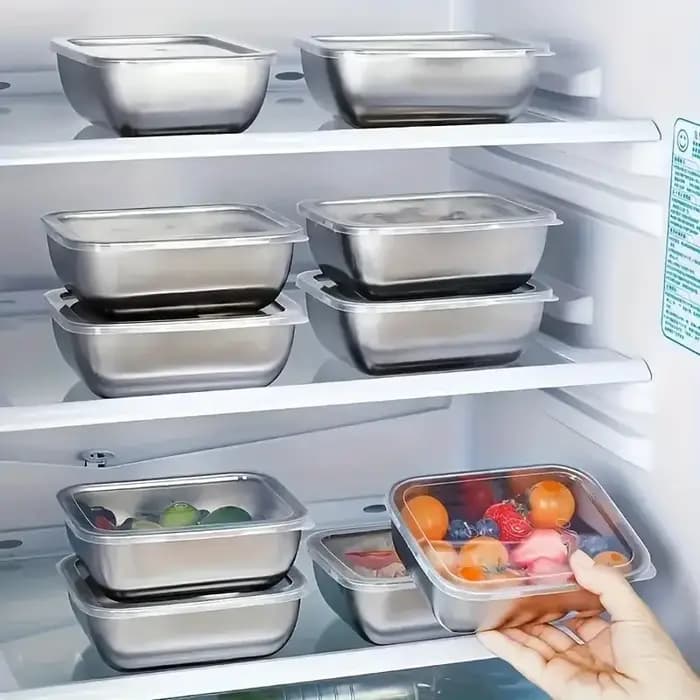 Boîtes de conservation alimentaire en acier inoxydable