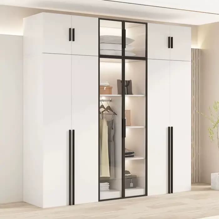 Femmes étagère armoire concepteur de luxe King Size en bois moderne