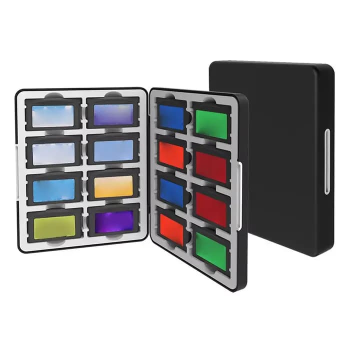 Boîte de rangement de cartes de jeu noire 16 en 1