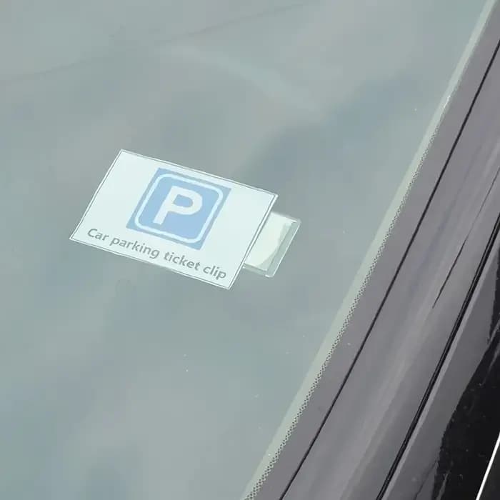 Porte-billets de voiture transparent multifonctionnel - support pour tickets de stationnement