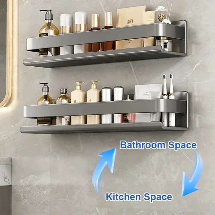 Étagère de rangement murale simple couche pour salle de bain