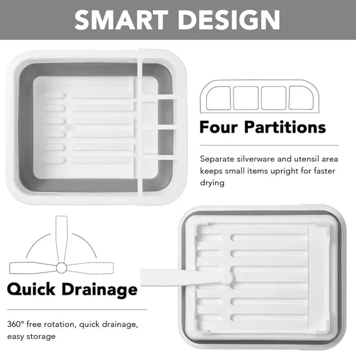 Égouttoir à vaisselle pliable de cuisine