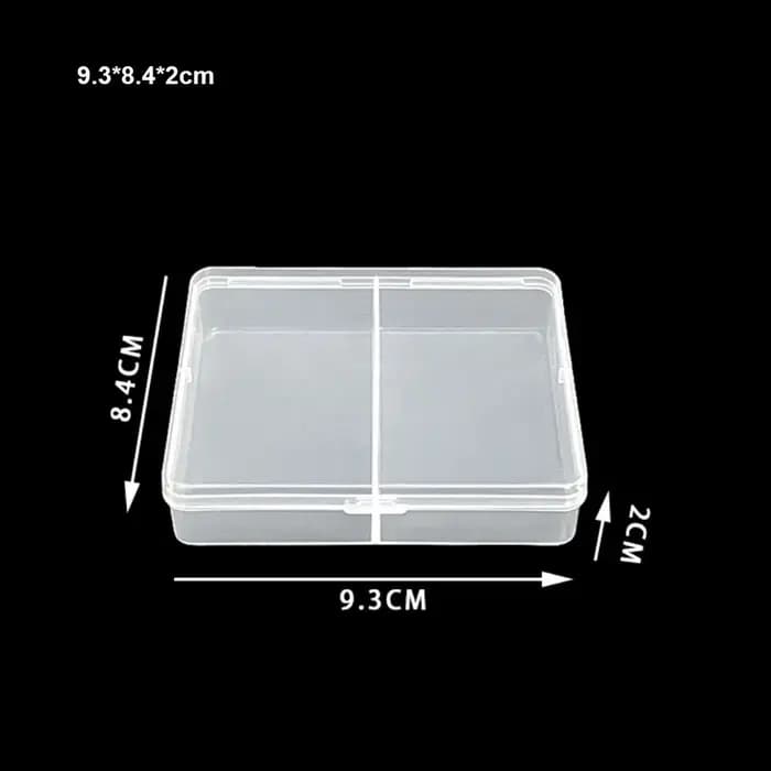 Boîte de rangement carrée transparente et durable pour petits objets, organiseur de fournitures dive