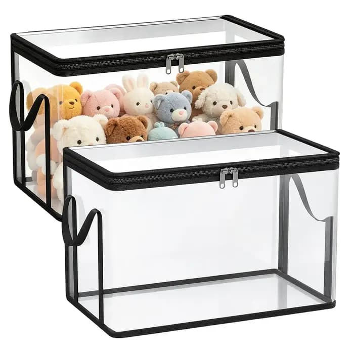 2 boîtes de rangement pour jouets en PVC pliables de 38x24x32 cm