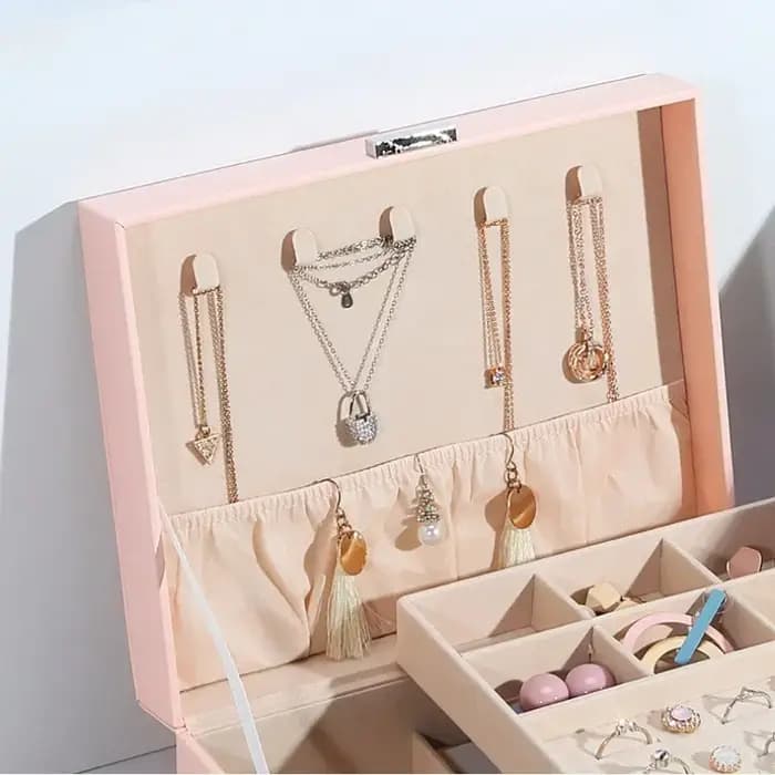 Boîte à bijoux nordique Simple en cuir