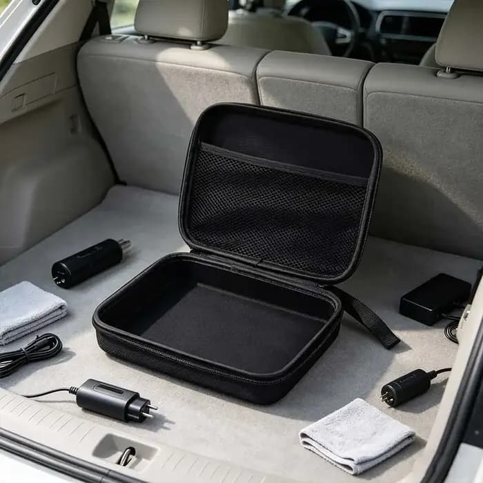 Sac de rangement rigide portable pour aspirateur de voiture en EVA PU