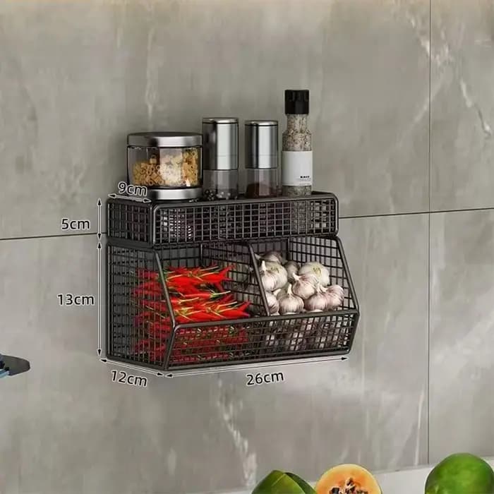 Support de stockage mural pour légumes et fruits