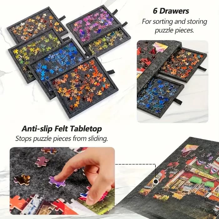 1 ensemble de Table de rangement pour Puzzle peu encombrant