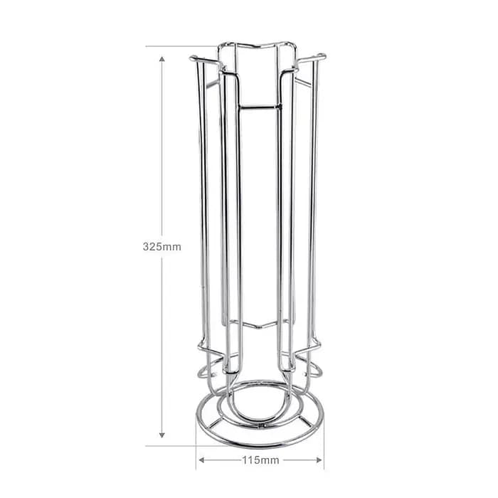 Support de rangement pour capsules de café Dolce Gusto en métal chromé pour comptoir