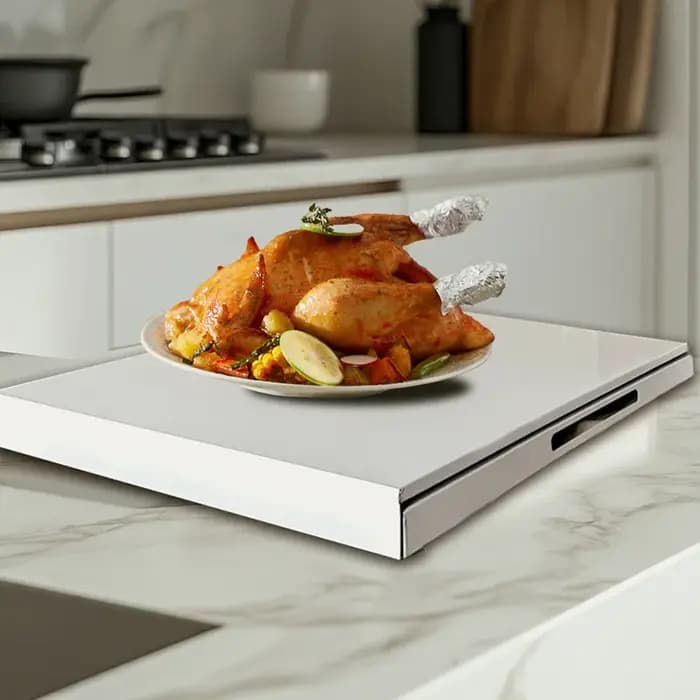 Support de rangement pour armoire extractible robuste – Étagère pour four à micro-ondes en acier au carbone
