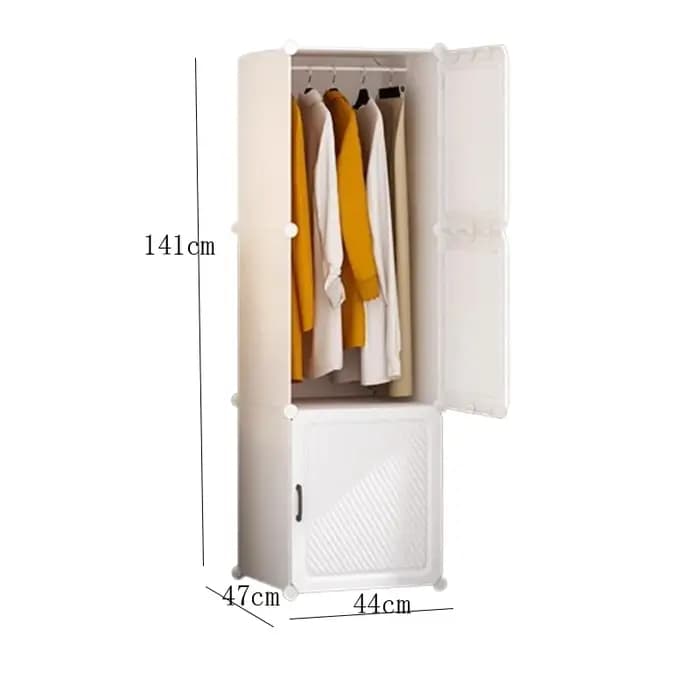 Petite armoire Portable détachable blanc esthétique pliant