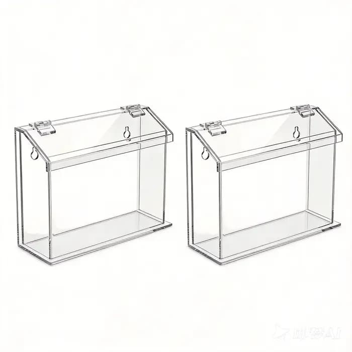 Boîte aux lettres murale transparente en acrylique