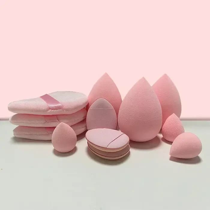 12/14 pièces éponge de maquillage bouffée cosmétique fond de teint éponges mélangeur beauté oeuf pou