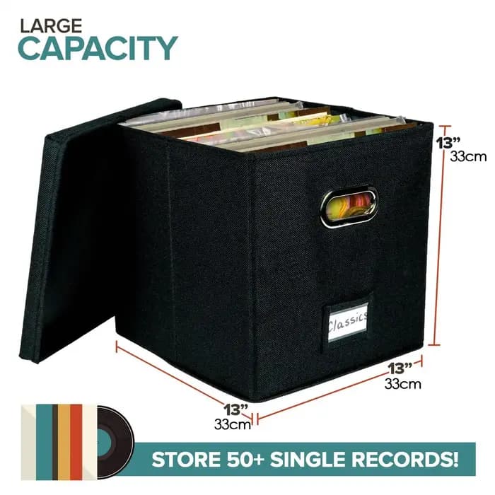 Boîte de rangement pour disques vinyles