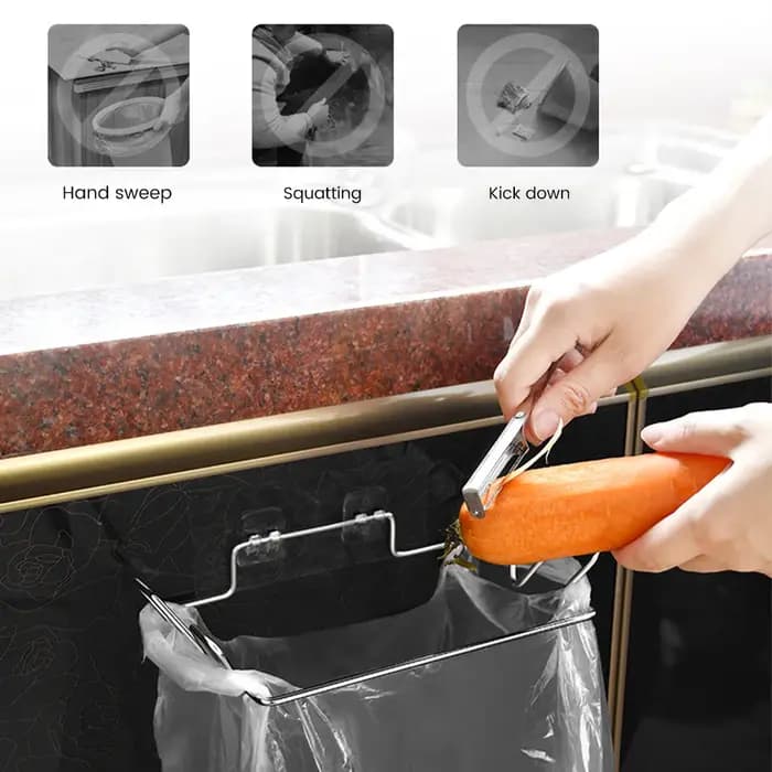 Porte-sacs à ordures en acier inoxydable T1