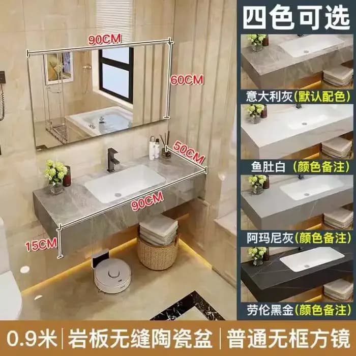 Meubles de salle de bain modernes : armoire de luxe avec tiroirs