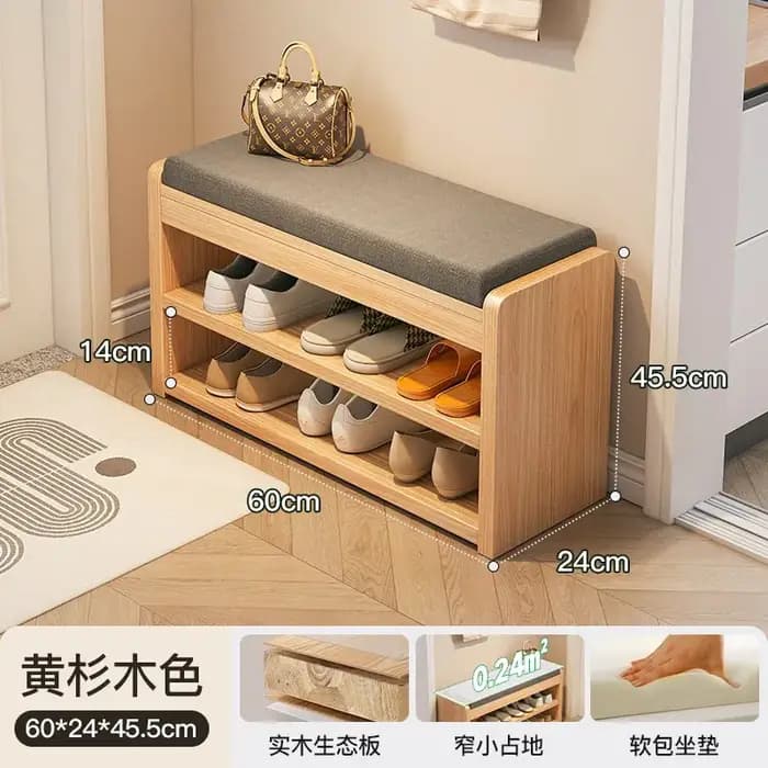 Organisateur de banc, étagère à chaussures, meuble de rangement mobile, présentoir en bois, armoire