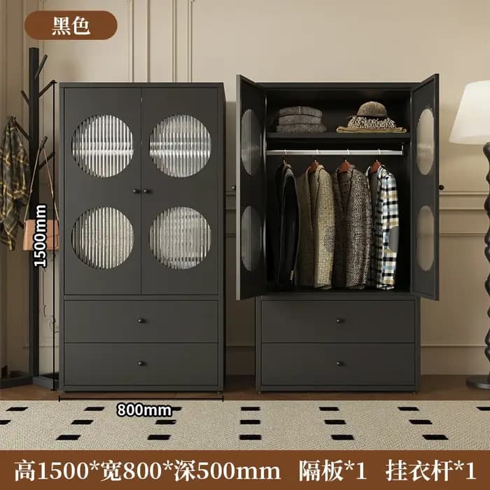 Simple jean garde-robe organisateur rangement vêtements chambre vanité armoire placard bébé Armario De Ropa De Madera meubles d'hôtel