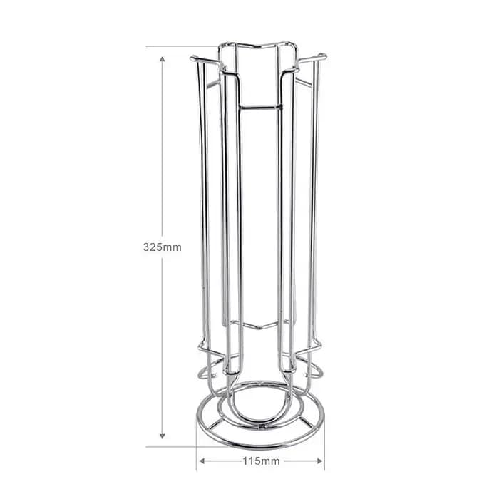 Support de rangement pour capsules de café Dolce Gusto en métal chromé pour comptoir