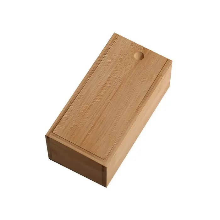 Boîte de rangement artisanale en bois naturel durable avec couvercle