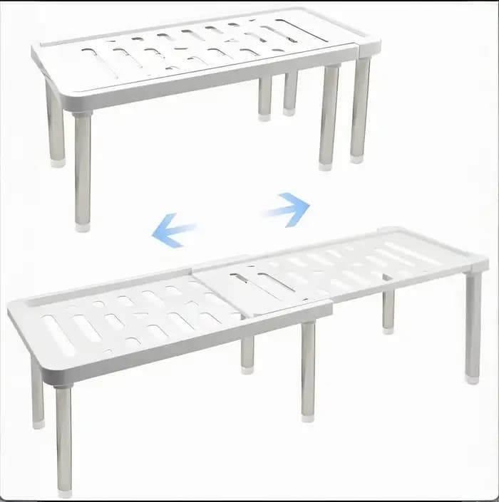 Étagère de rangement rétractable et extensible pour armoire