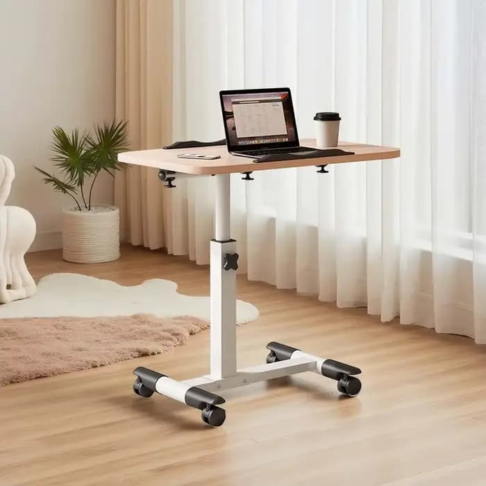 Table de chevet, table de chevet mobile avec bureau inclinable, hauteur réglable sur la table de lit