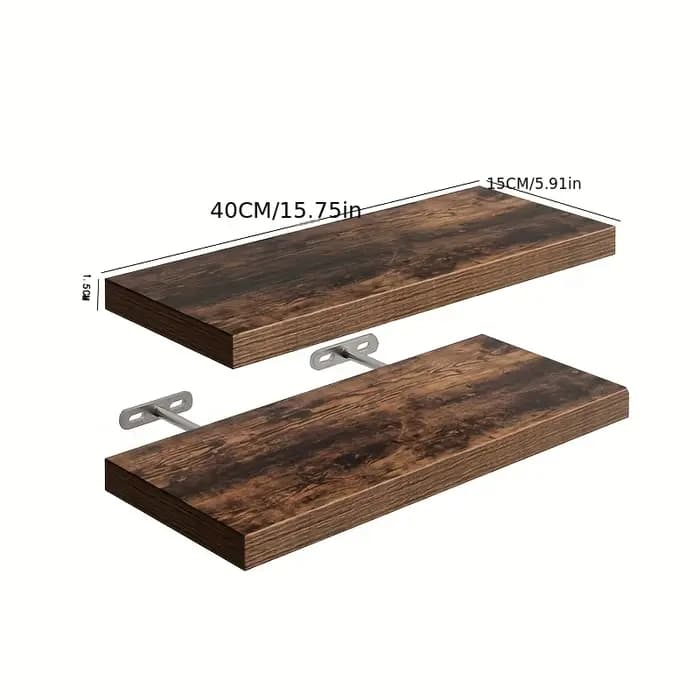 2/4 pièces Étagère murale flottante moderne en bois
