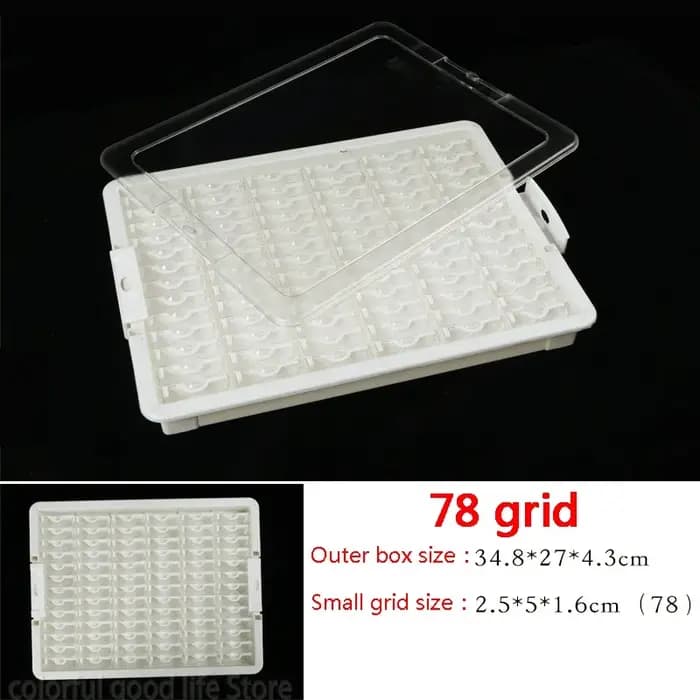 Boîte de rangement de perles Elizabeth Ward, 42/50/78 grilles, conteneur Portable Transparent pour peinture diamant, boîte de rangement en plastique
