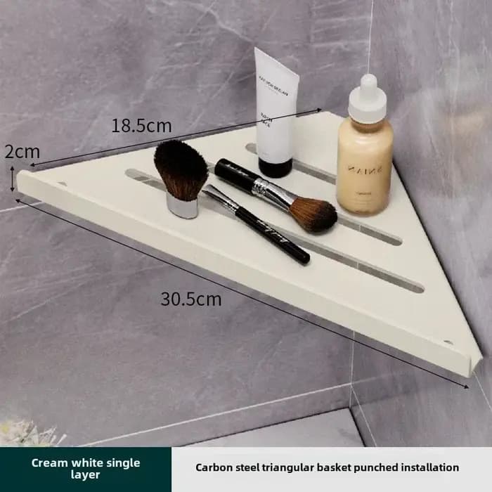 Étagères de salle de bain étagère de vidange triangulaire sans perçage