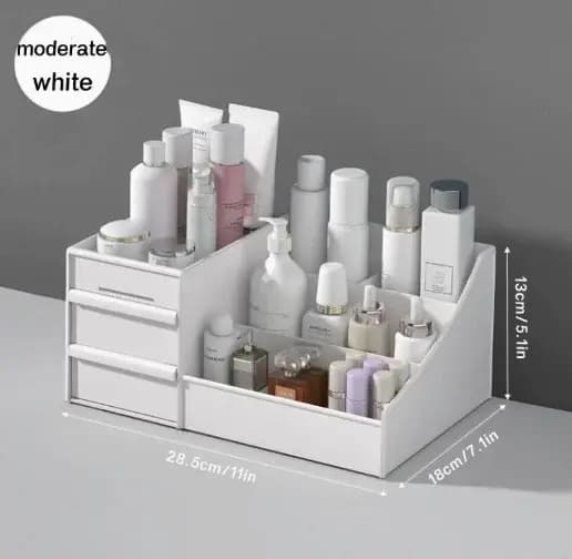 Boîte de rangement pour table de toilette de dortoir, organiseur de tiroirs en plastique pour cosmét