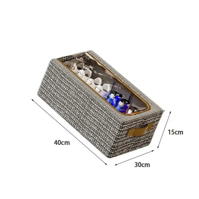 Boîte de rangement pliable pour chaussures sous le lit, anti-poussière, sans installation, avec poig