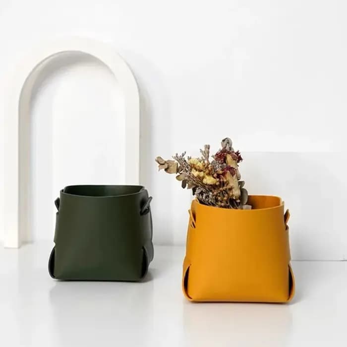 Boîte de rangement créative en cuir PU